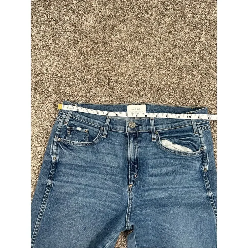 McGuire Denim Lido High Rise Step Hem Jeans Women’s 30 Slim Straight Denim